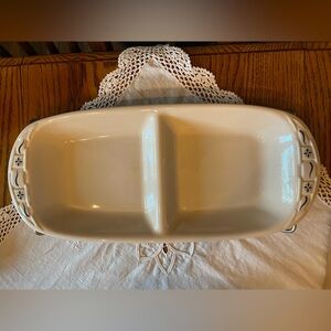Longaberger divided serving dish